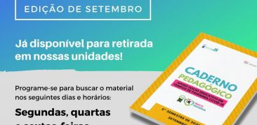 Caderno de atividades de setembro do Projeto Providência já está disponível